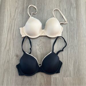 Jasmine & Ginger Lace Trim Push-Up Bra Bundle Size 30C Style 10295